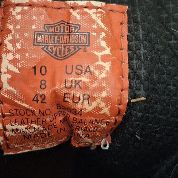Harley-Davidson  Black logo Leather Boots size 10‎ - Picture 6 of 10